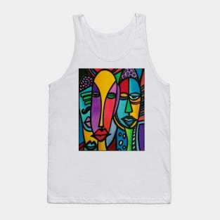 Abstract Art Colorful Faces Tank Top